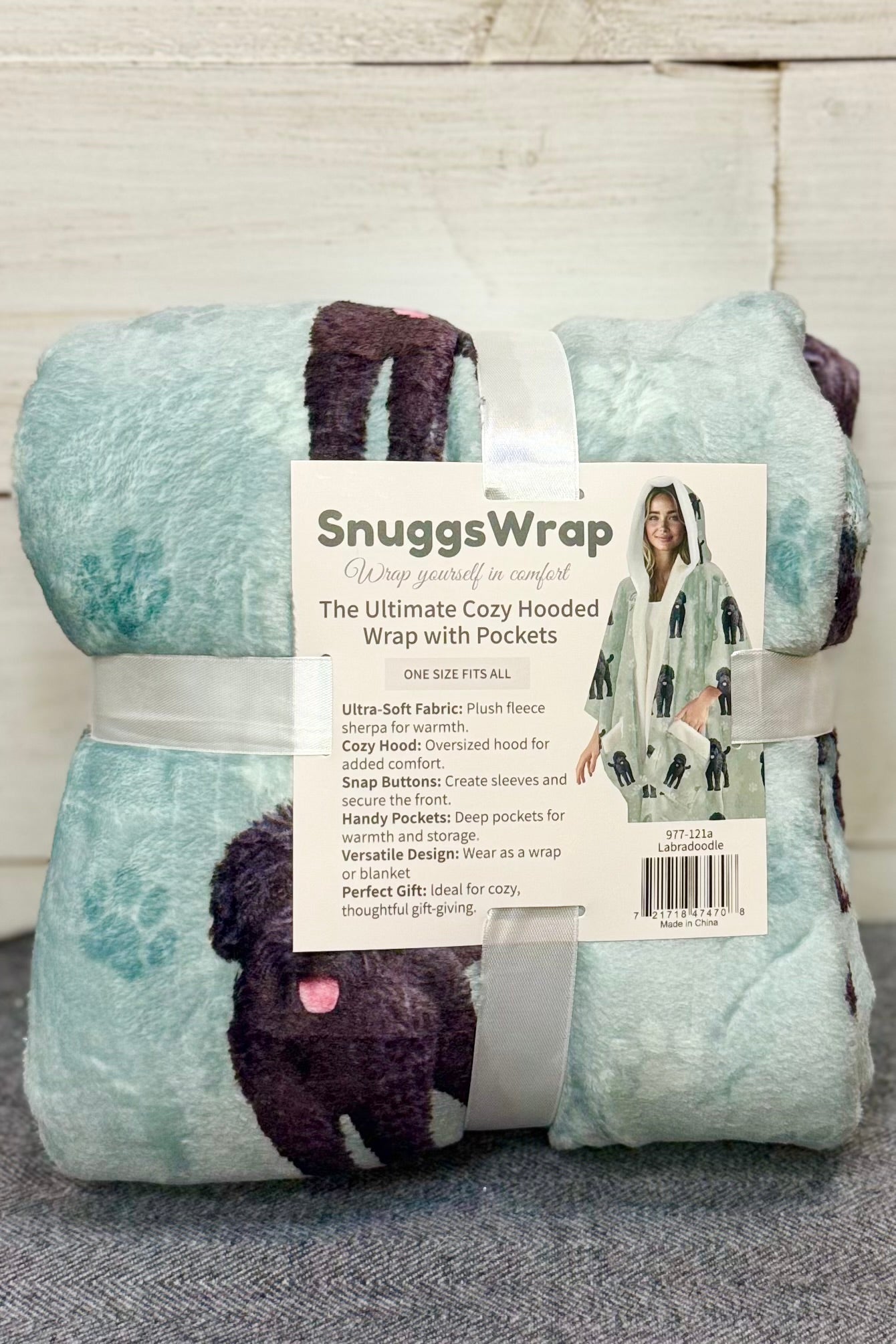 Snuggs Cozy Hooded Wrap with Pockets- Favorite Pet Breeds Edition