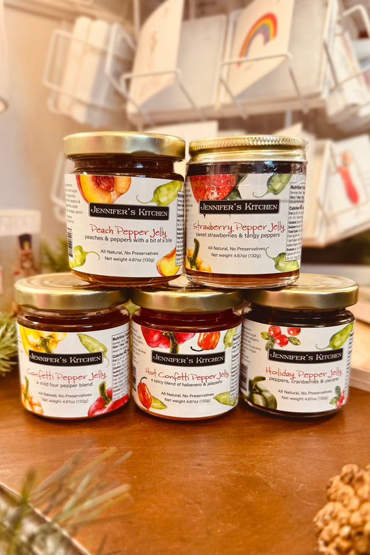 Jennifer's Kitchen 4 oz Pepper Jelly- Choose your flavor