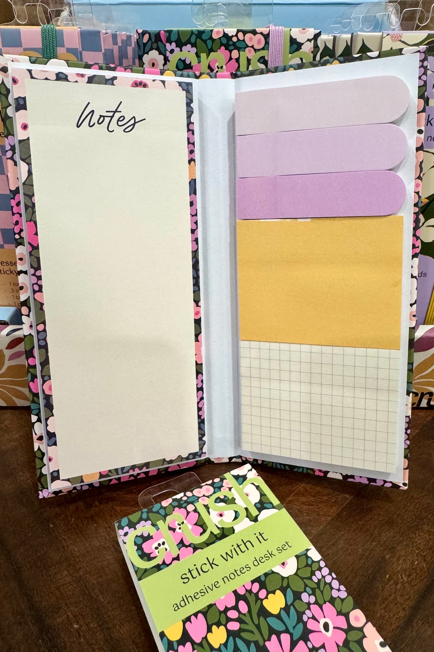 Crush Stick With It Sticky Notes Desk Set