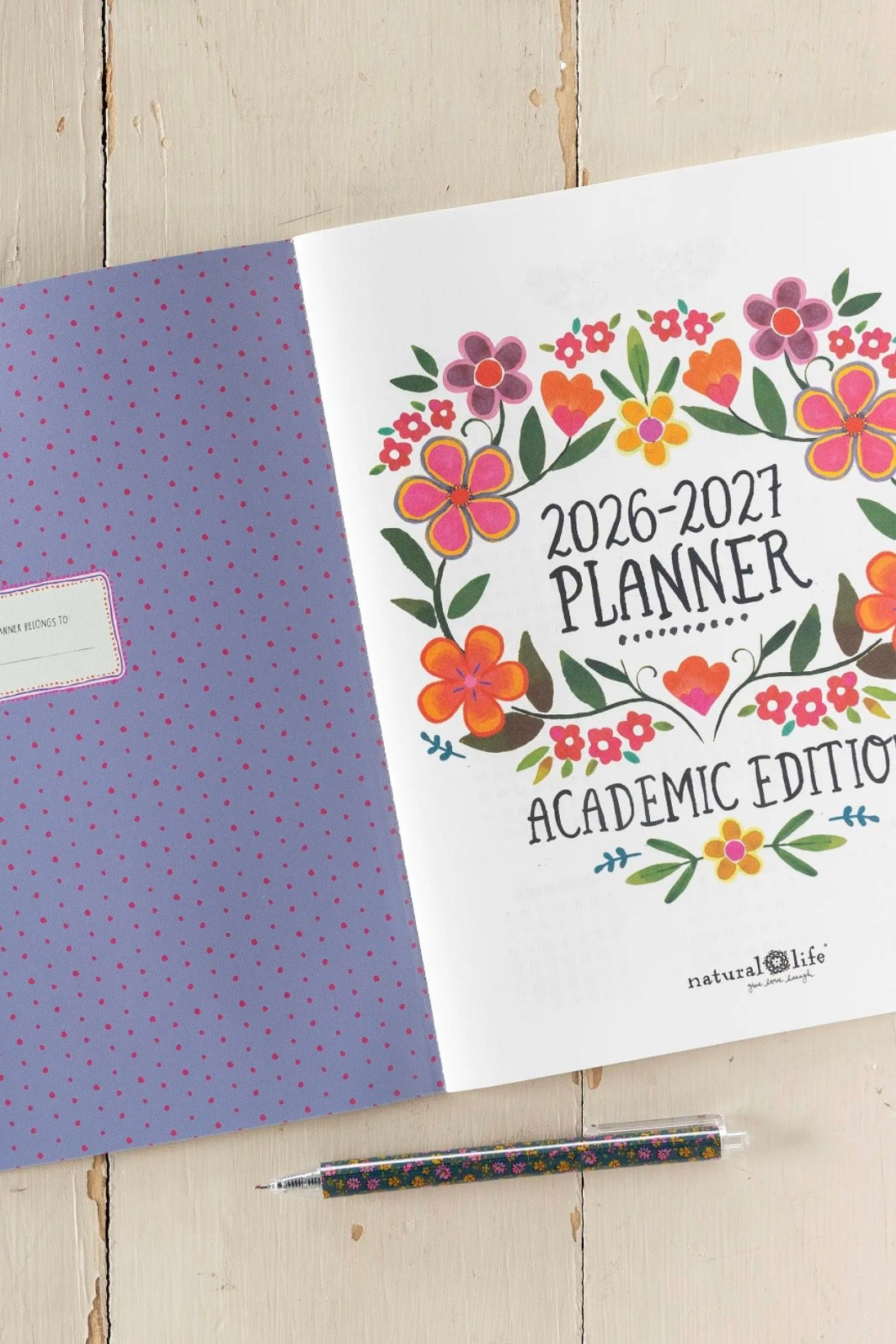Natural Life Academic Soft Cover Planner- Small Acts Change the World