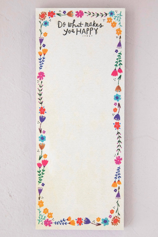 Natural Life Magnetic Notepad - Do What Makes You Happy