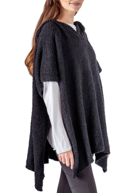 Hello Mello Always Cozy Poncho in Black