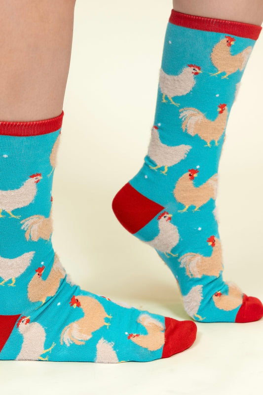 Pavillion Pets Chickens Crew Socks