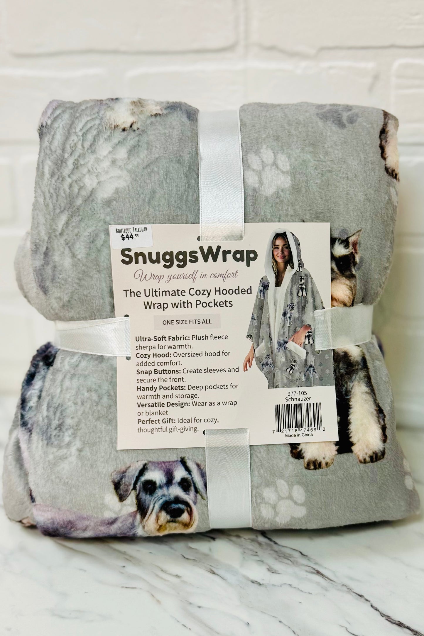 Snuggs Cozy Hooded Wrap with Pockets- Favorite Pet Breeds Edition