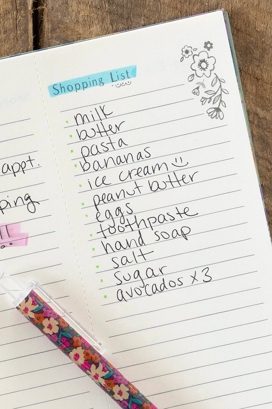 Natural Life Daily To-Do List Planner- Chickens