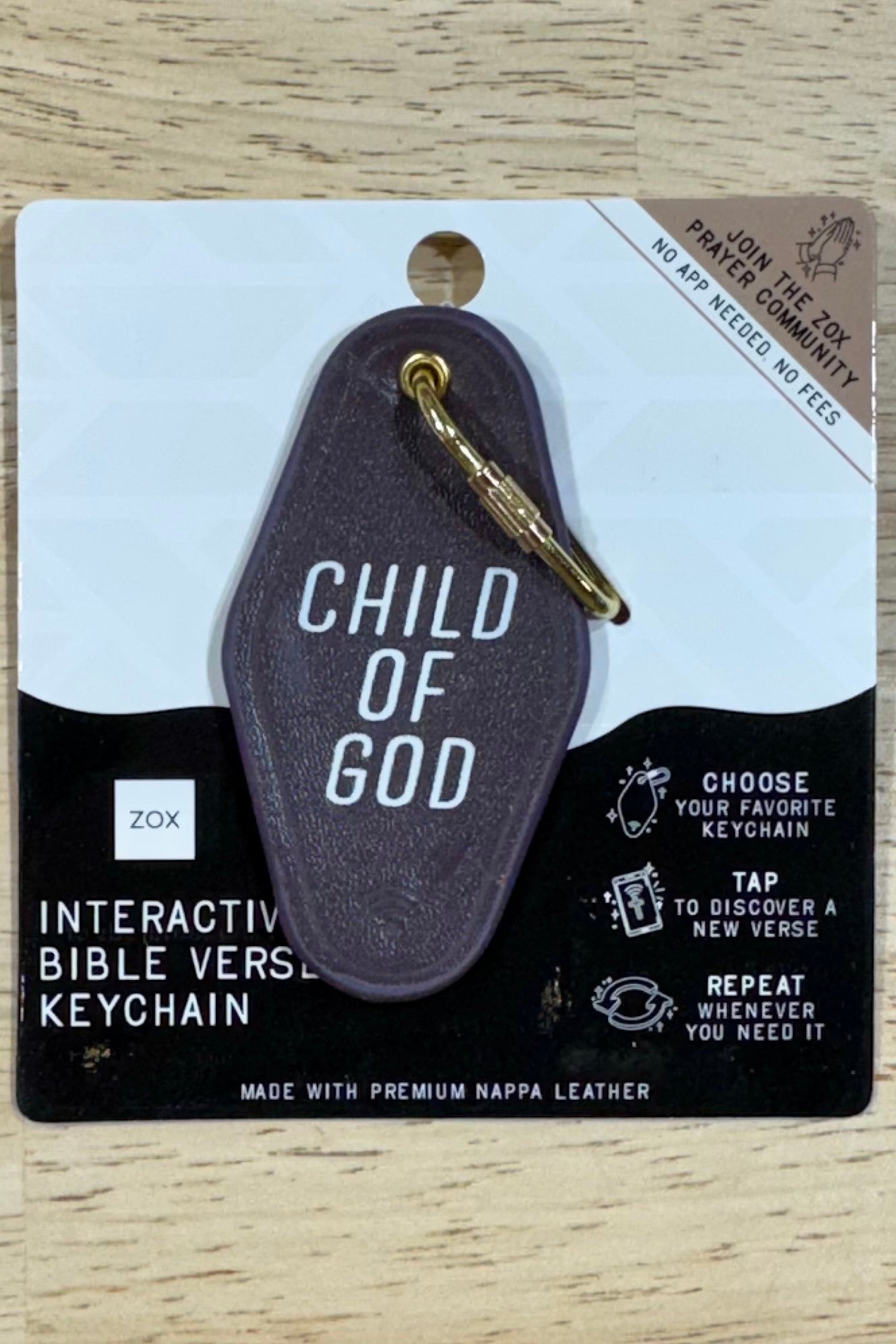 Zox Interactive Bible Verse or Affirmation Keychain