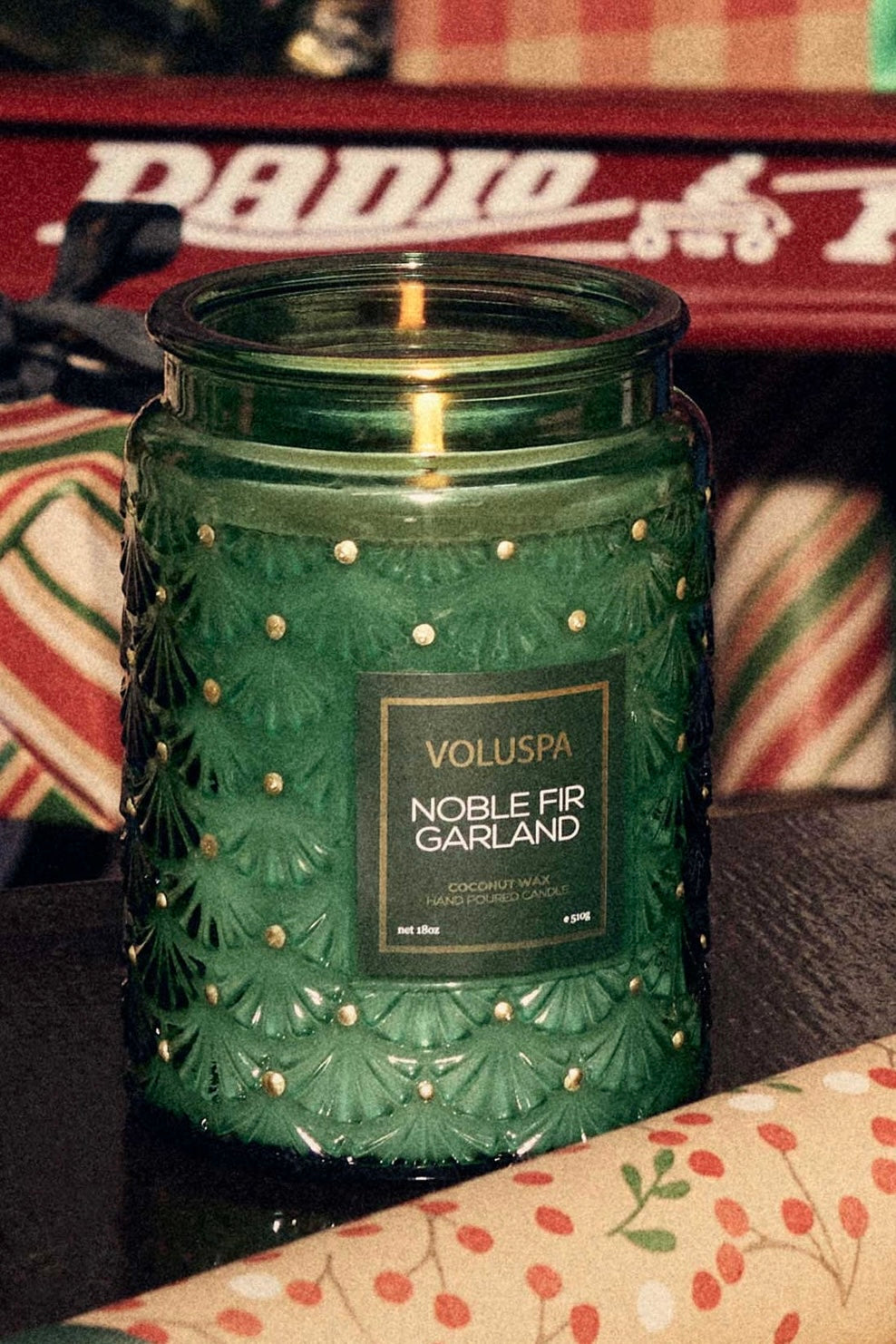 Voluspa Noble Fir Garland 18 oz Large Jar Candle
