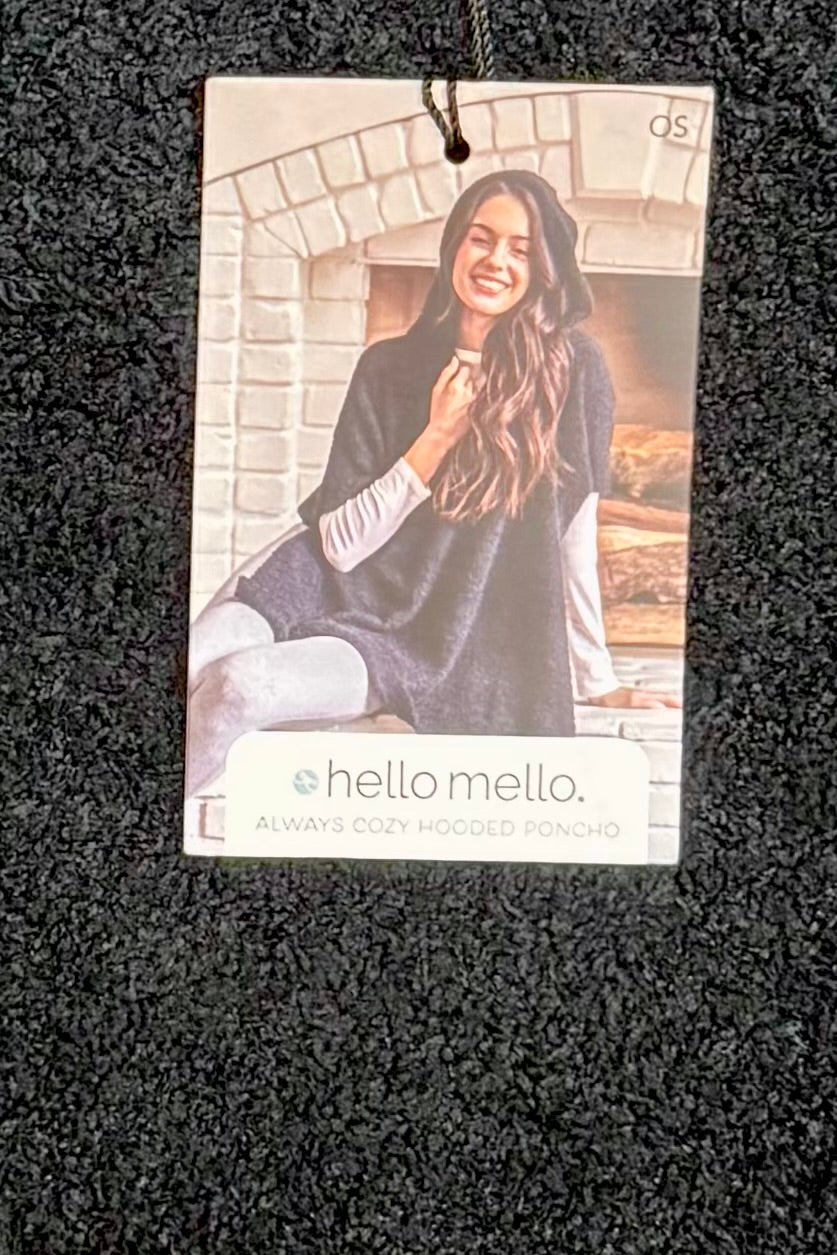 Hello Mello Always Cozy Poncho in Black