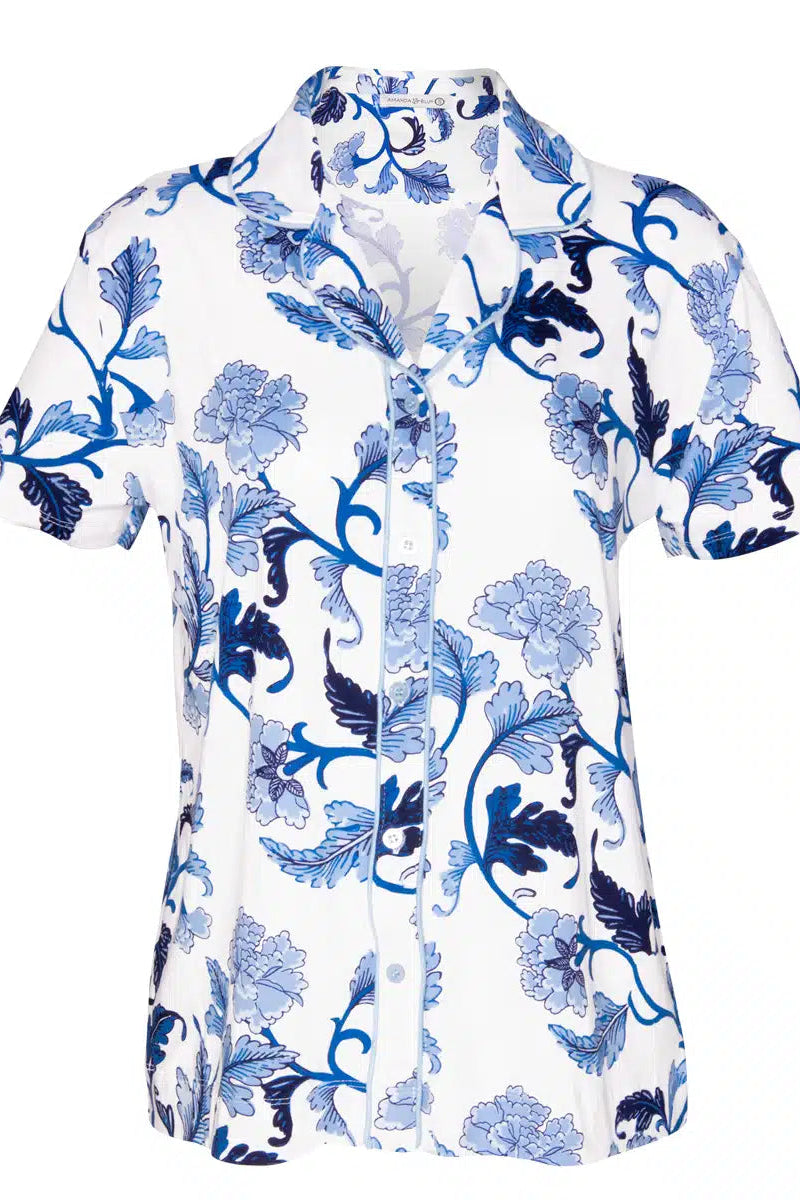 Amanda Blu Acanthus Leaf Pajama Lounge top