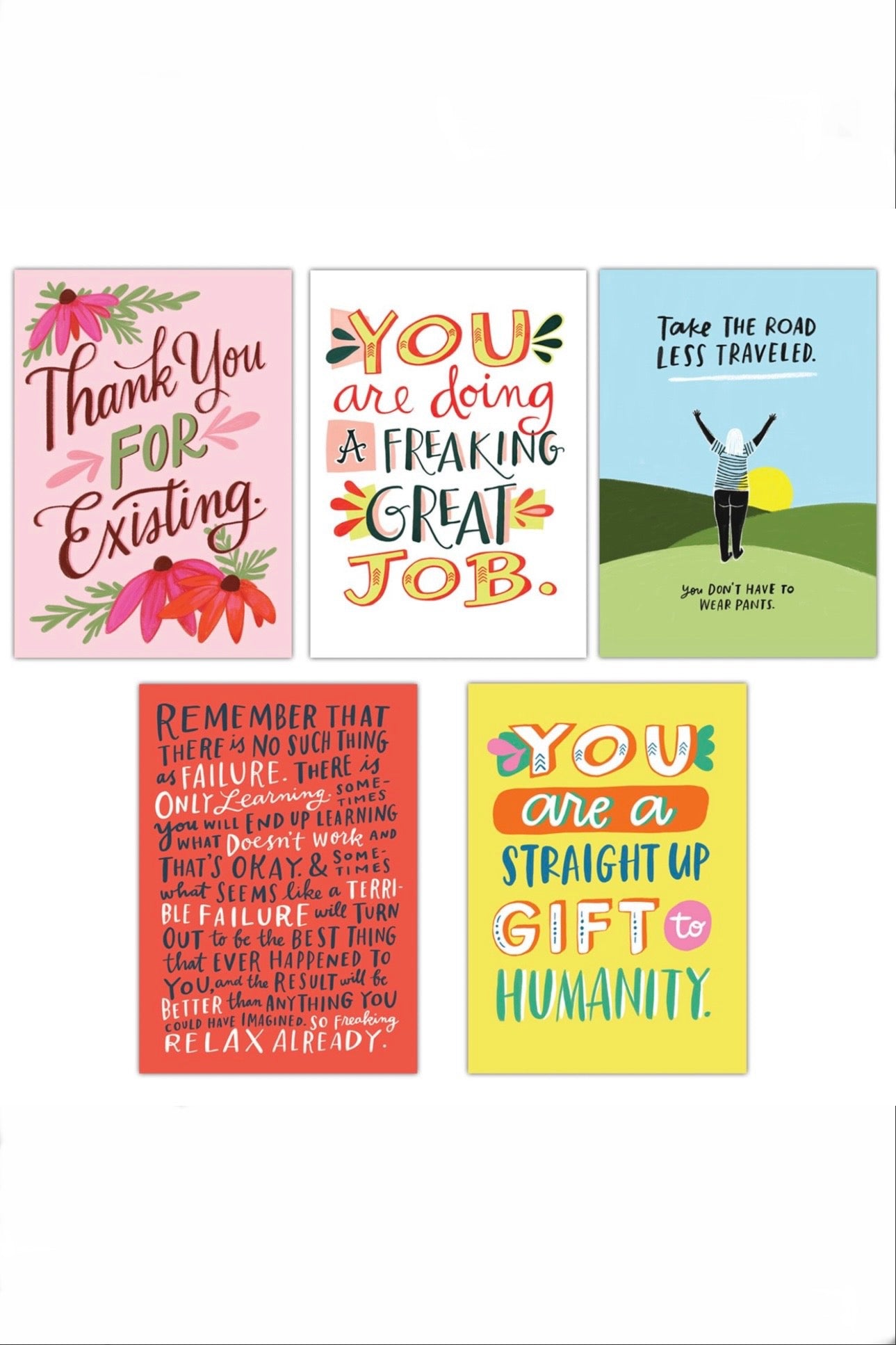 Pep Talk Postcards by Em & Friends- set of 20