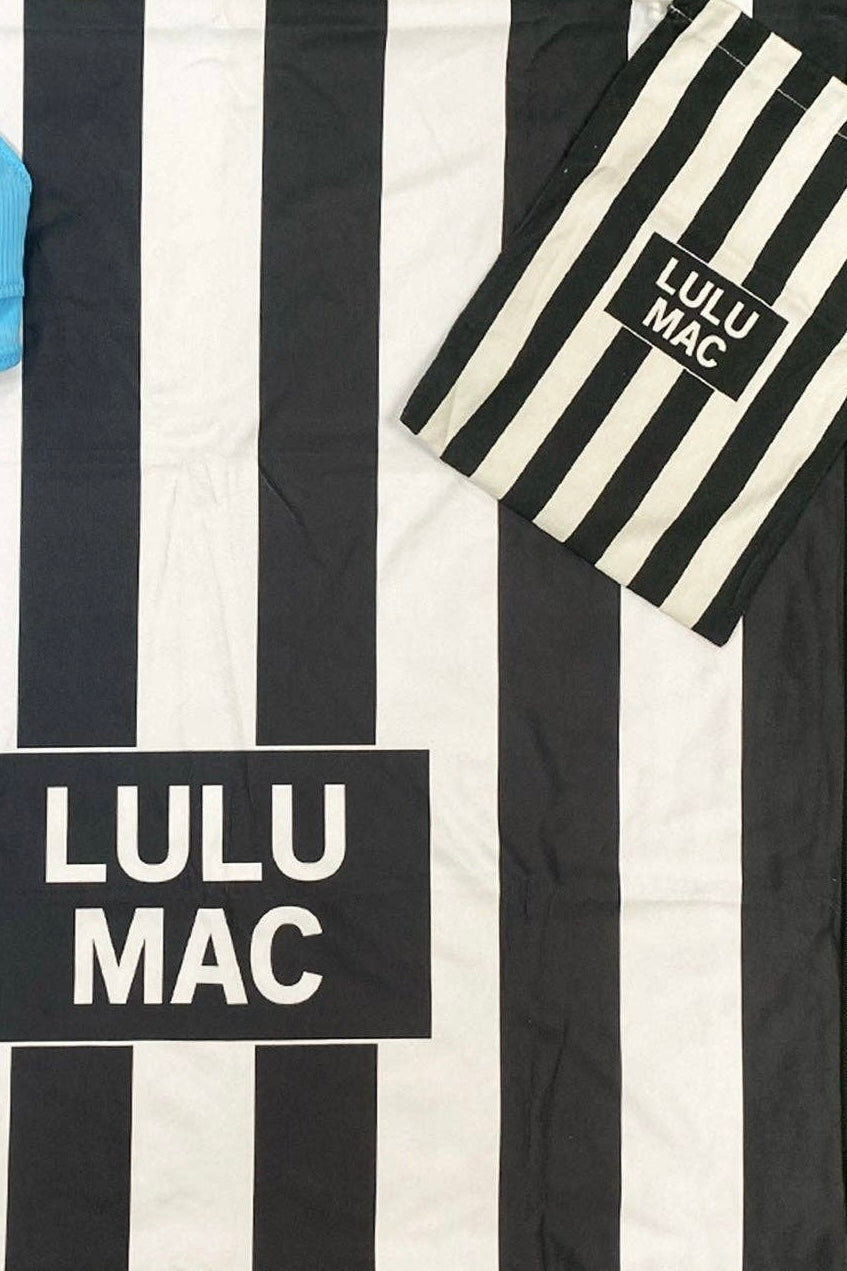 Lulu Mac Black Darby Beach Towel