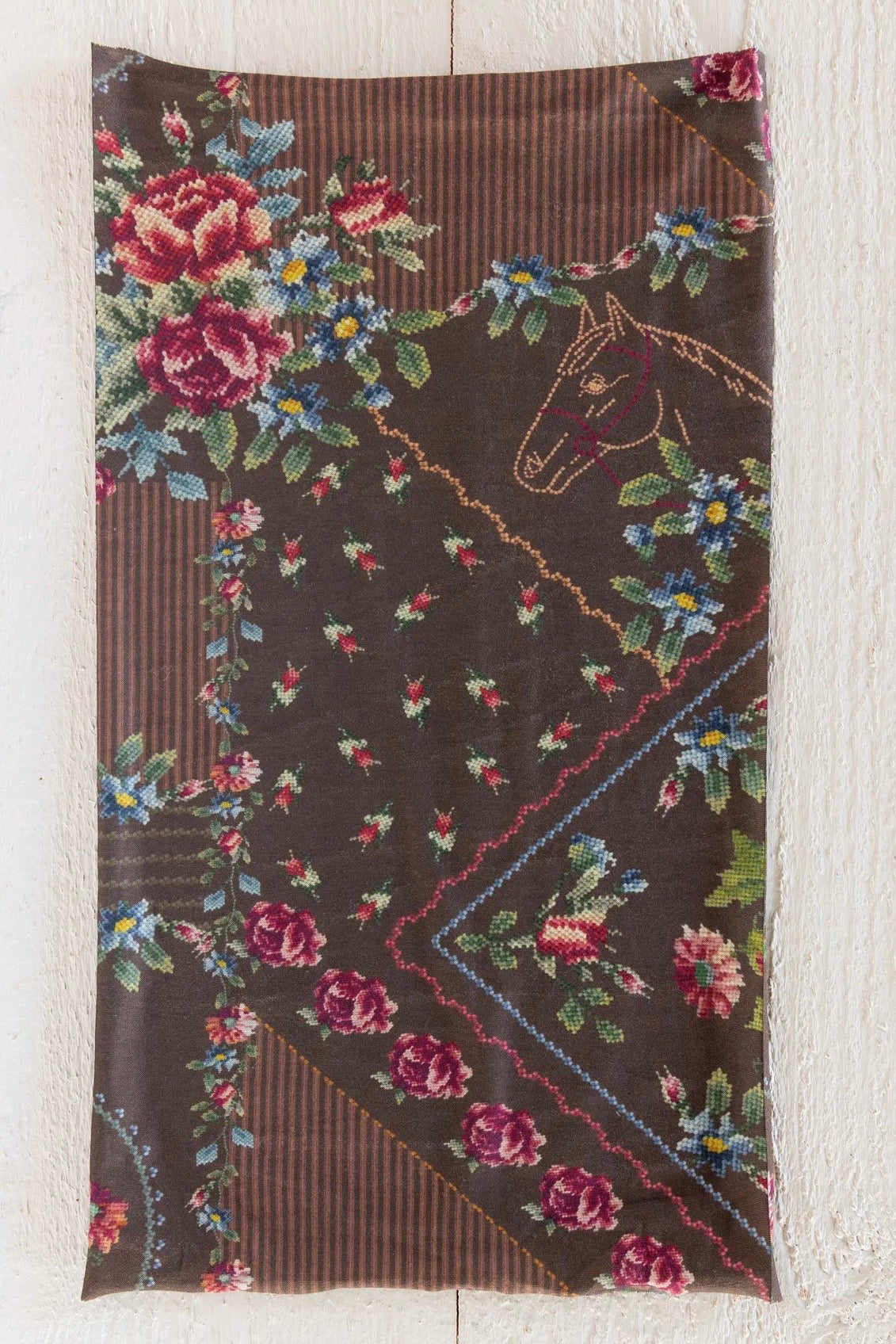 Natural Life Boho Bandeau Headband in Crafted Bouquets Chocolate Horses