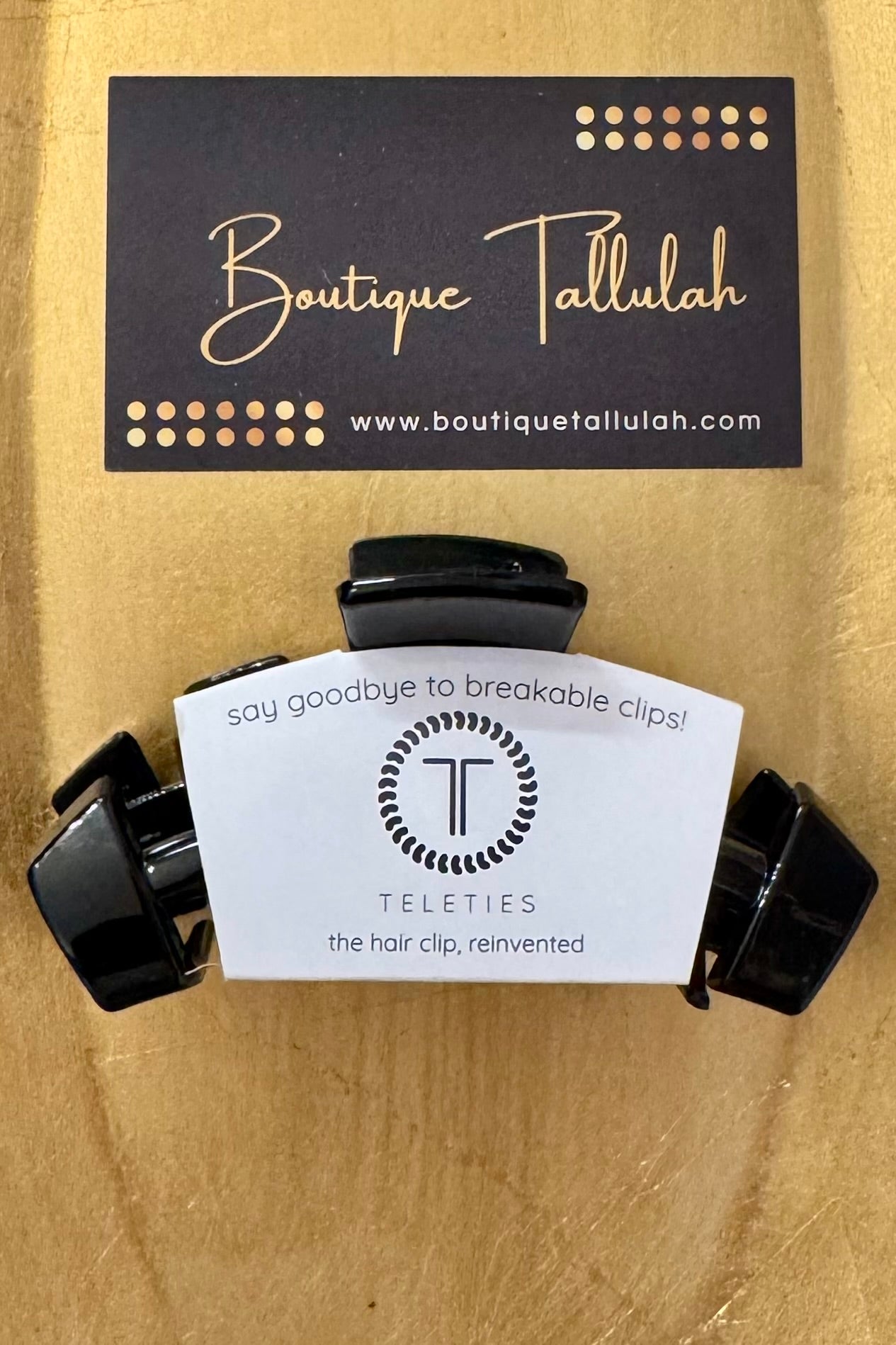 Teleties Classic Black Claw Hair Clip