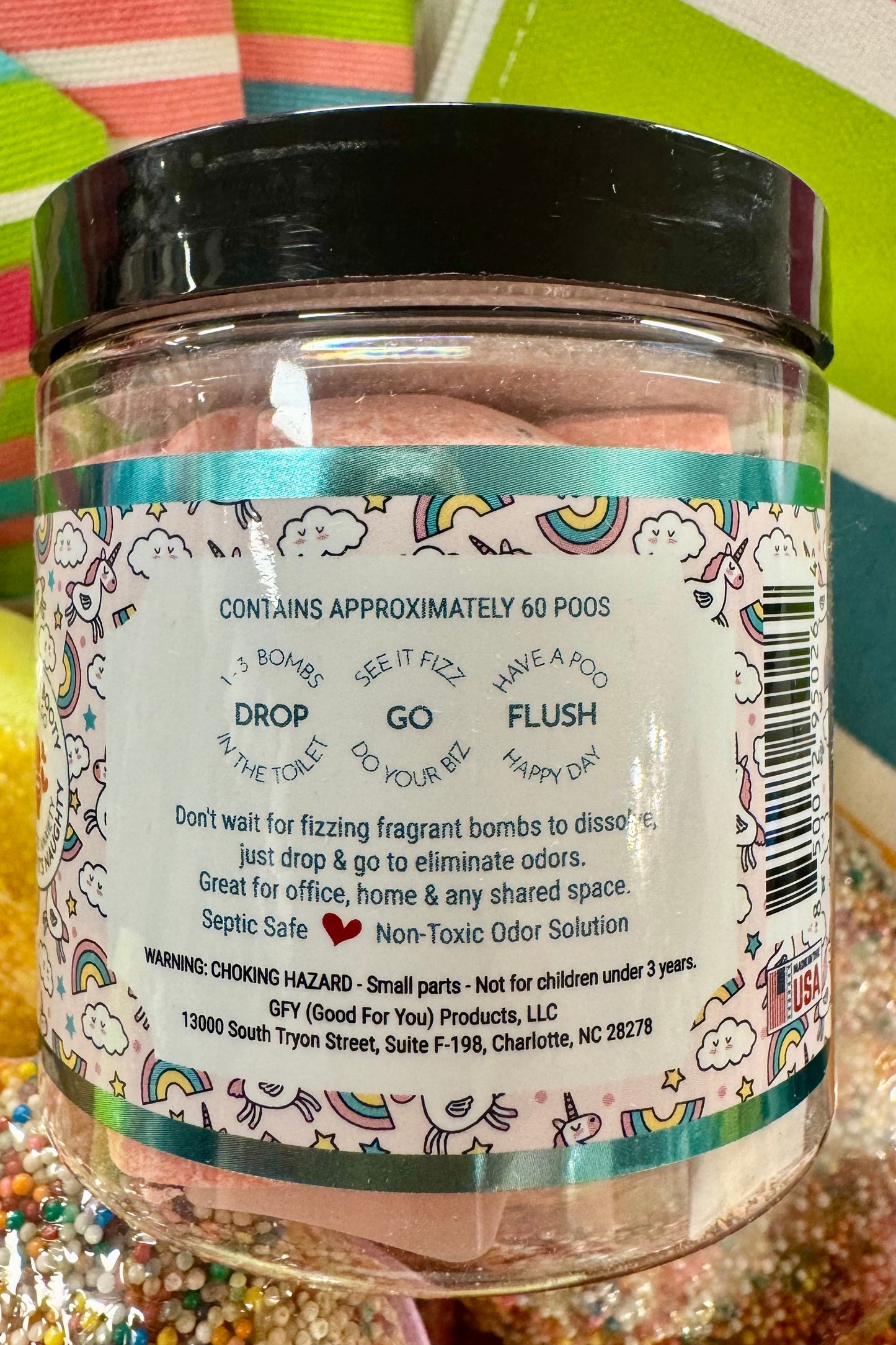 Magical Unicorns (Jasmine) Fizzing Toilet Bombs by Wabi Whiffs