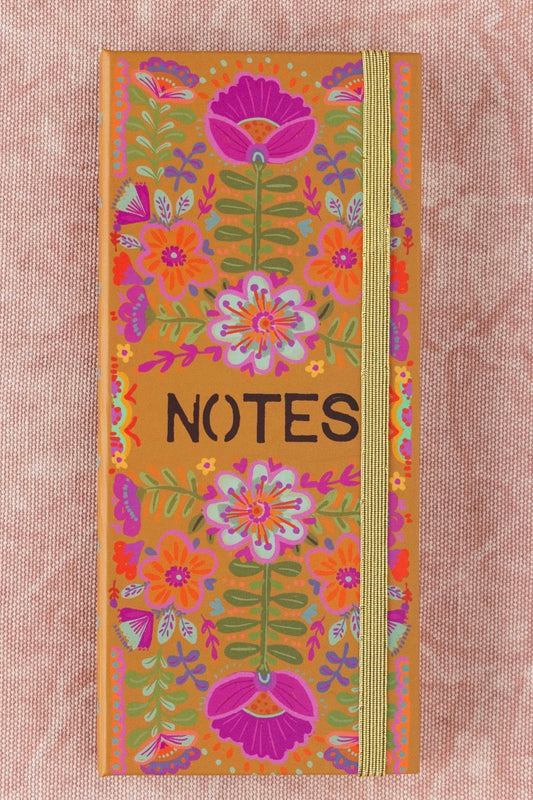 Sticky Note Book- Mustard Folk Flower