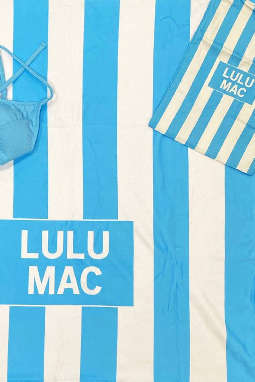 Lulu Mac Blue Darby Beach Towel
