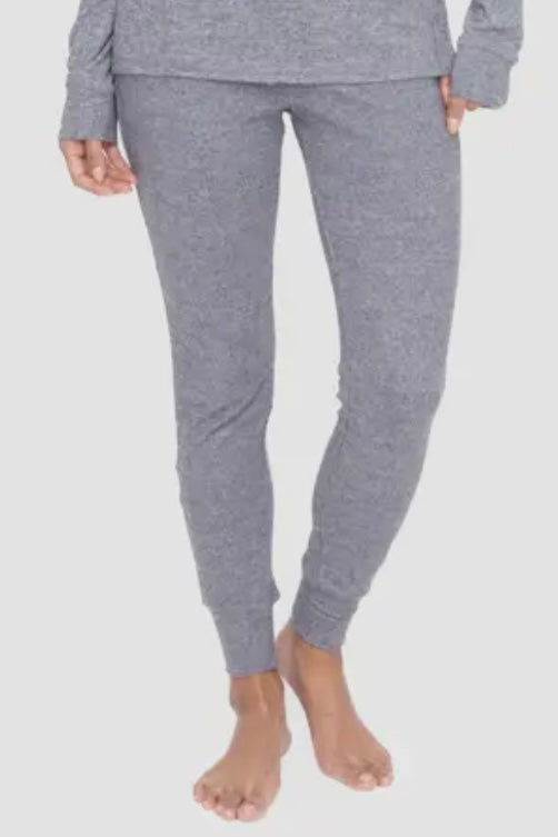 Grey Brushed Hacci Jogger Pants