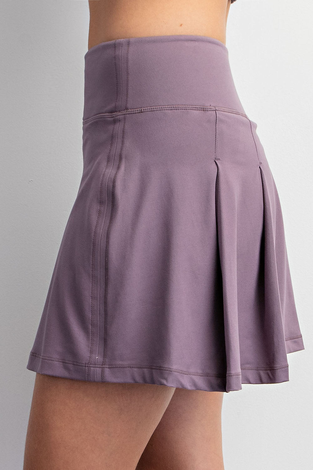 Frosted Mulberry Butter Soft High Waist Skater Skort (Built in Shorts with Pockets)