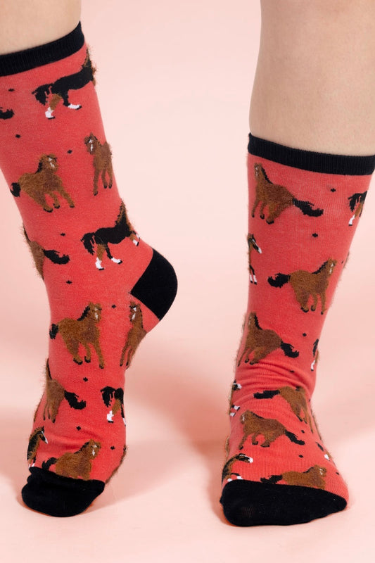 Pavillion Pets Horses Crew Socks