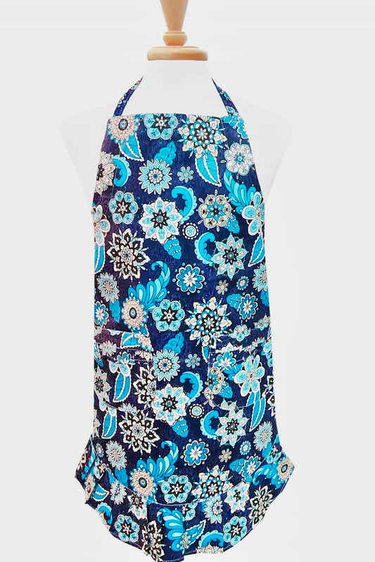 Midnight Shadow Floral Ruffle Apron by Two Lumps of Sugar