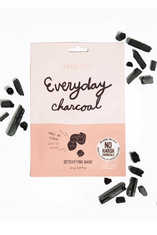 FaceTory Everyday Charcoal Detoxifying Sheet Mask- Korean Beauty