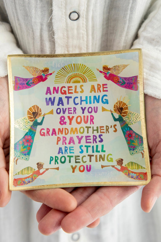 Natural Life Glass Tray - Grandmother's Prayers