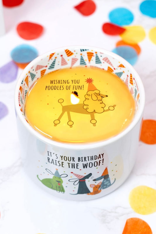 Raise the Woof Happy Birthday Wax Reveal 8 Ounce Candle