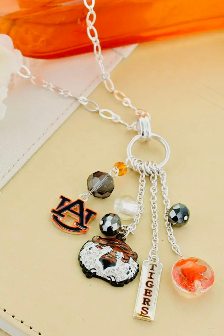 Auburn Cluster Necklace