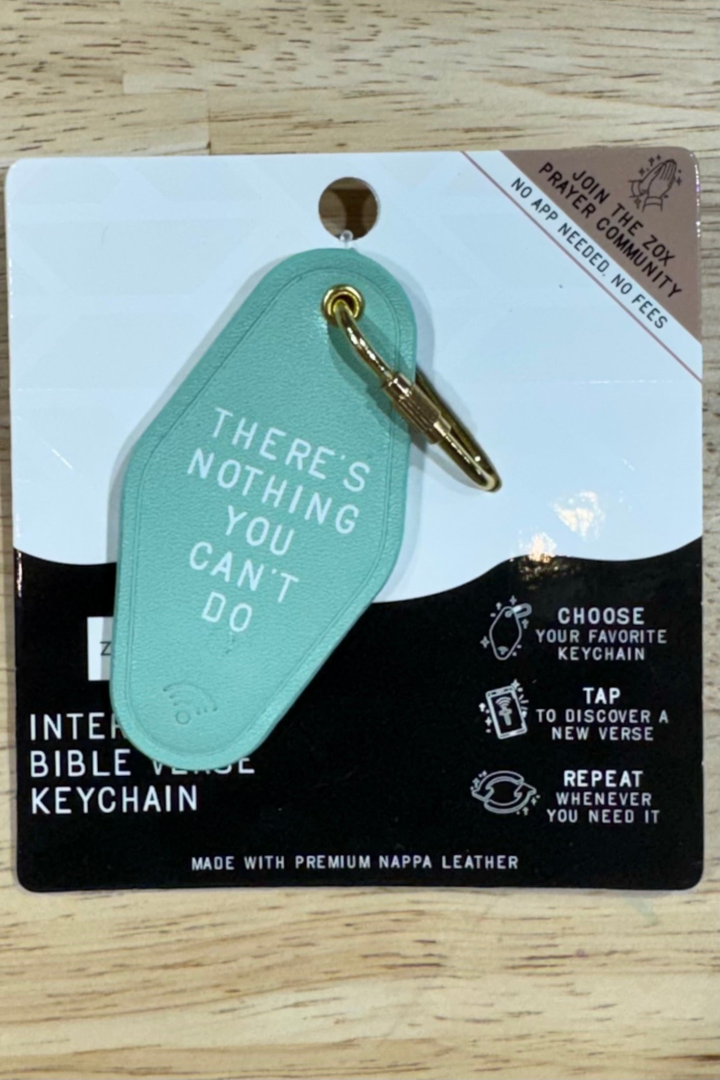 Zox Interactive Bible Verse or Affirmation Keychain