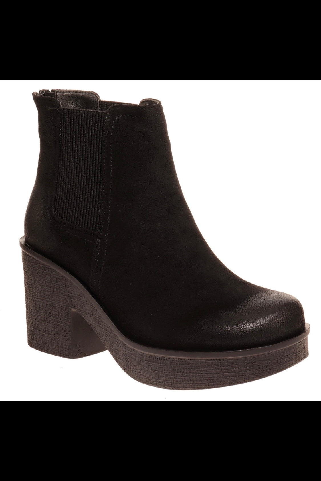 60% OFF SALE! Pierre Dumas Black Clue Faux Suede Bootie- reg. $54.99