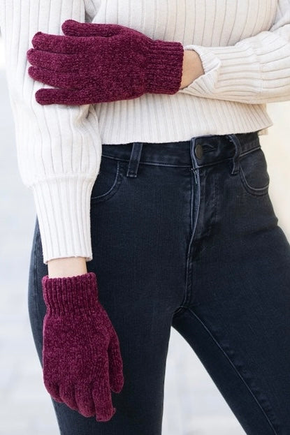 Britt’s Knits Buttery Chenille Beyond Soft Gloves (Choose from 4 colors)