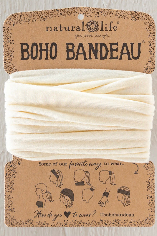 Natural Life Boho Bandeau Headband in Cream