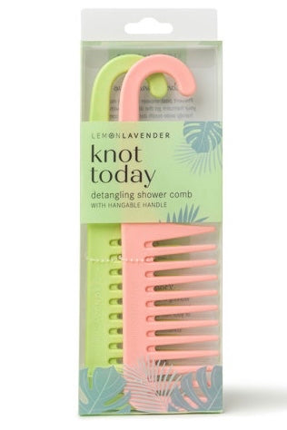 Lemon Lavender Knot Today Detangling Shower Comb Set