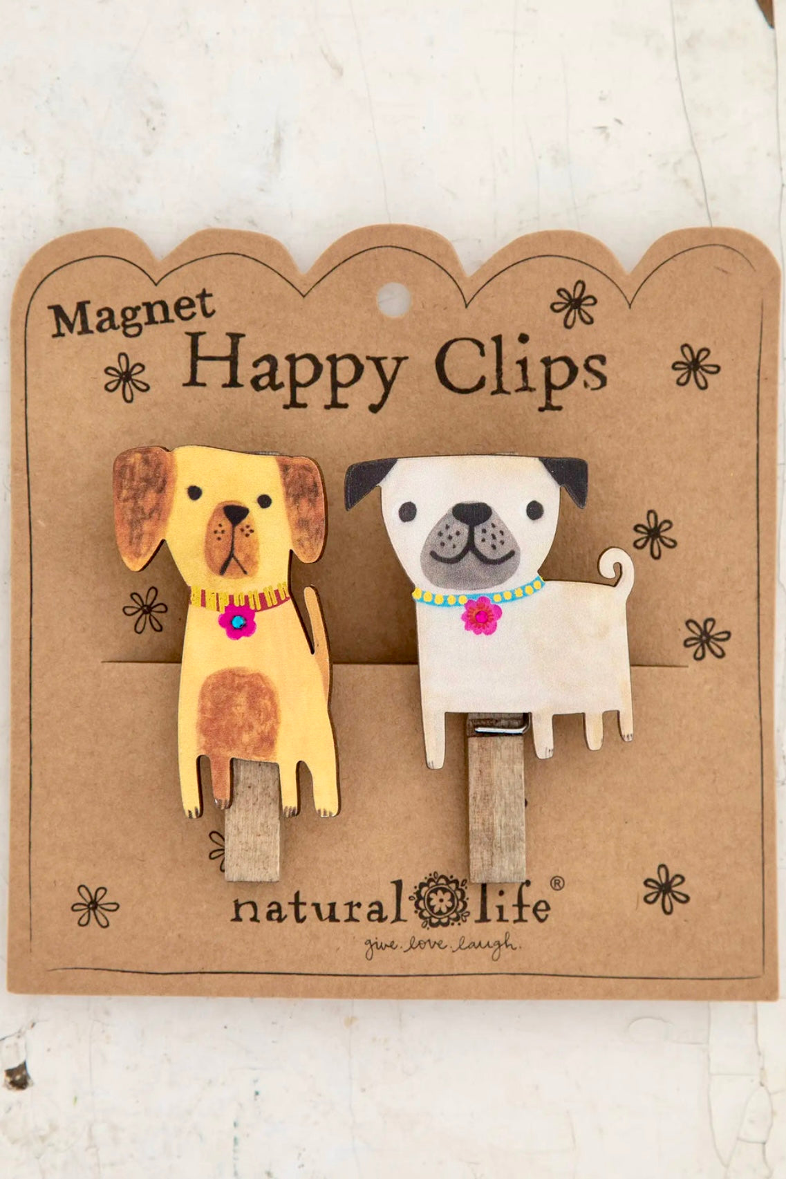 Natural Life Magnet Happy Bag Clips- Dogs, Set of 2