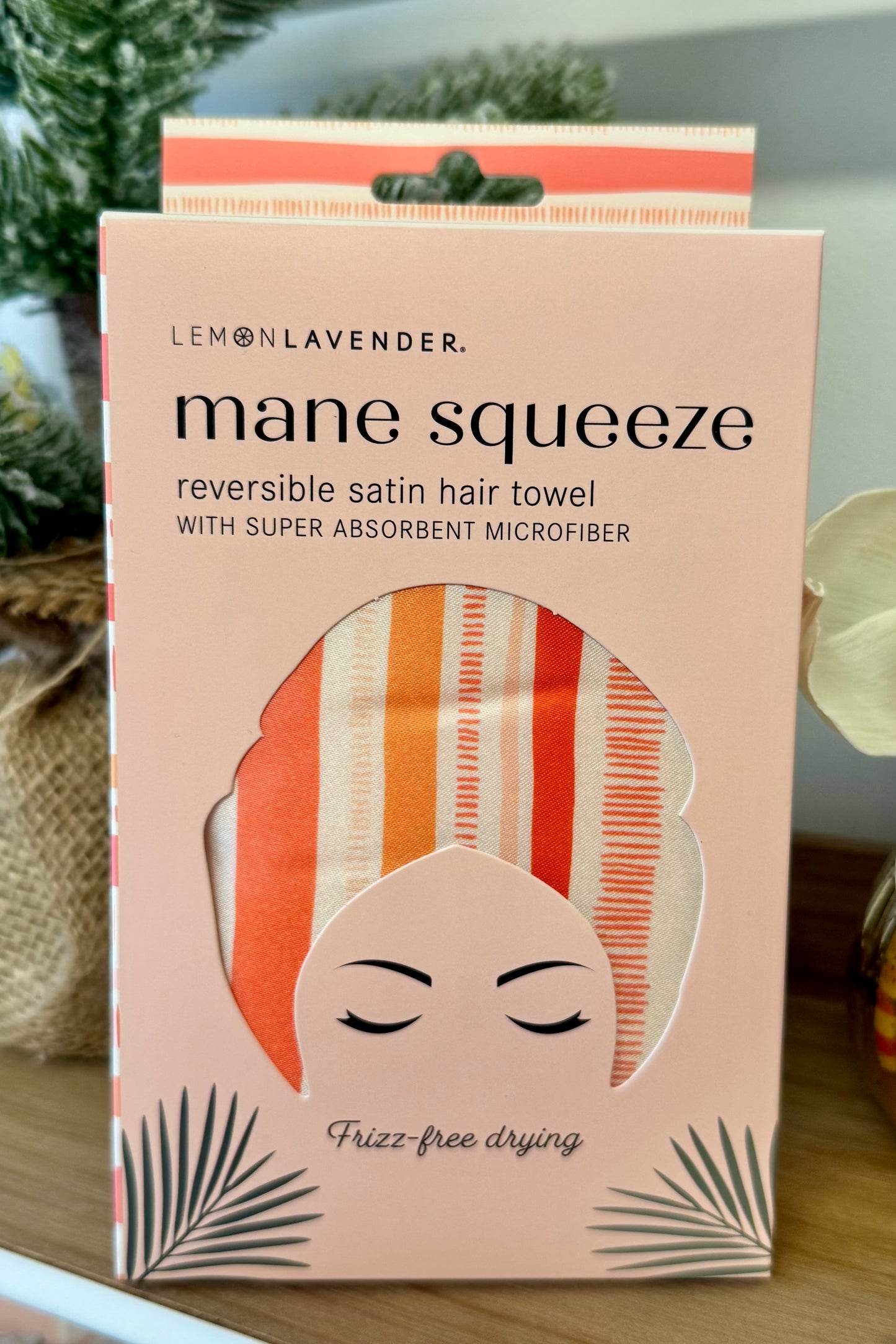 Lemon Lavender Mane Squeeze Reversible Satin & Microfiber Turbo Towel
