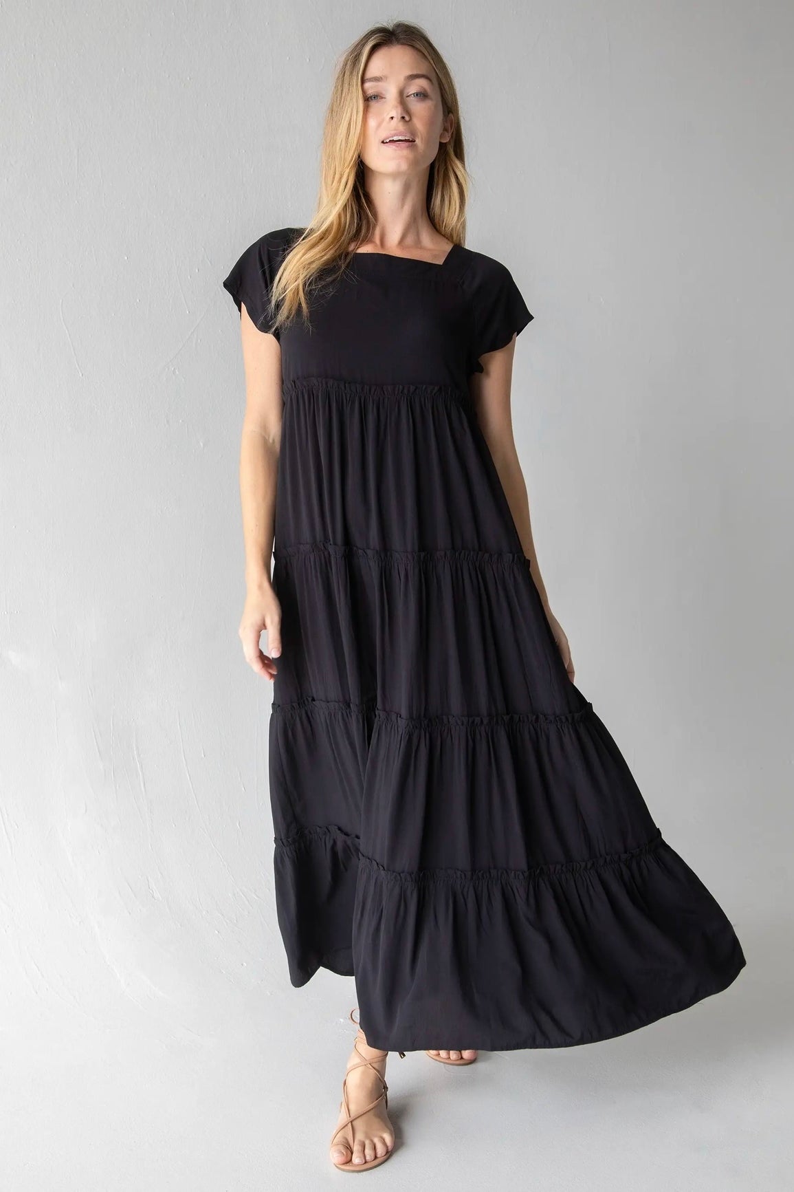 Natural Life Berkley Maxi Dress in Black
