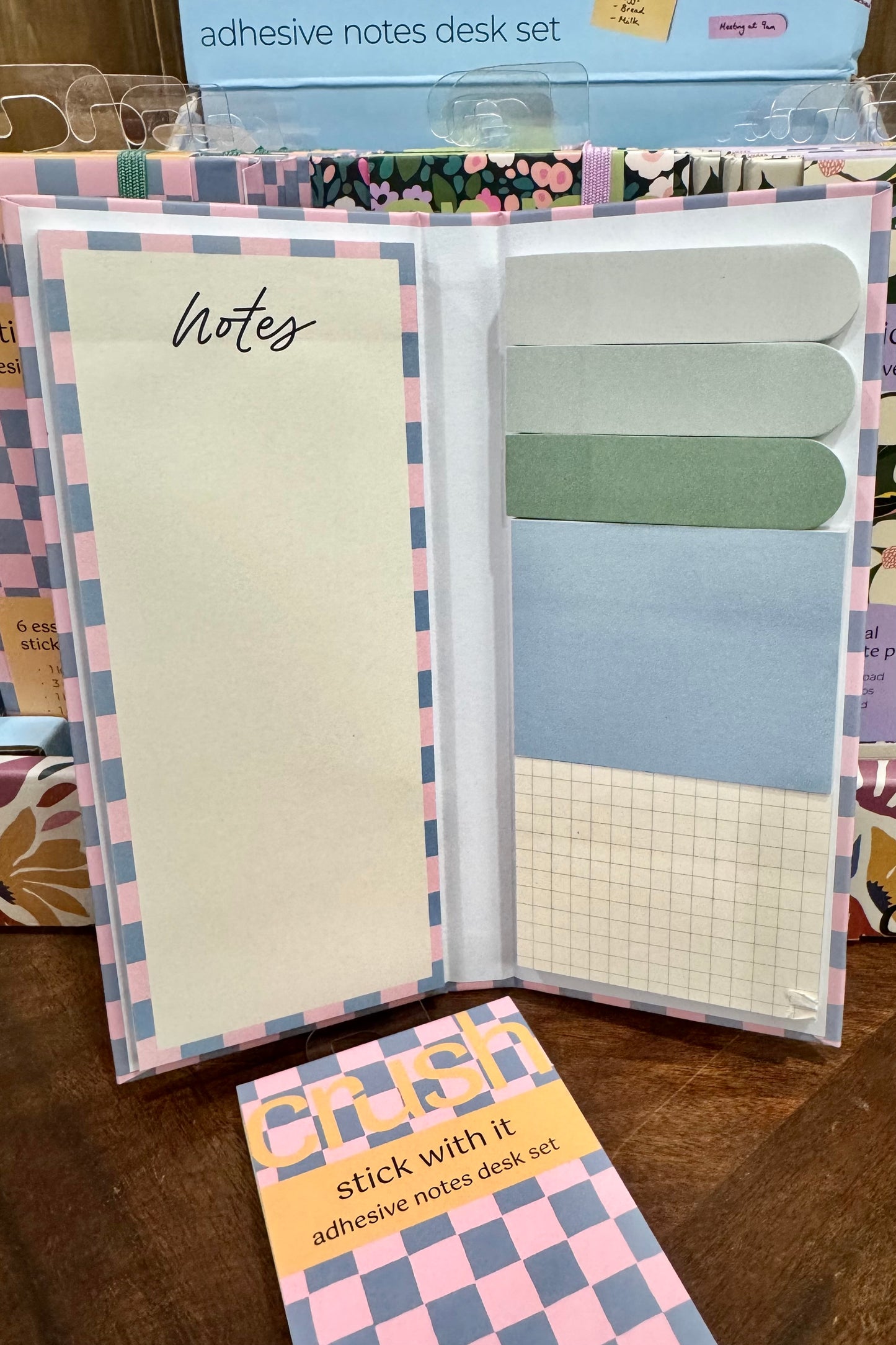 Crush Stick With It Sticky Notes Desk Set