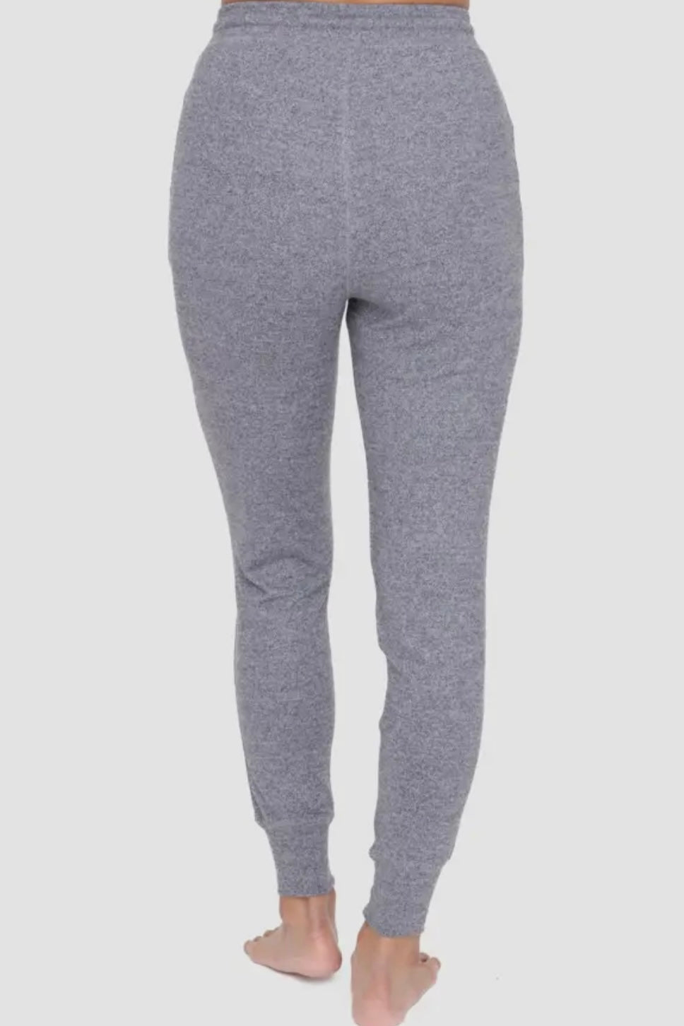 Grey Brushed Hacci Jogger Pants