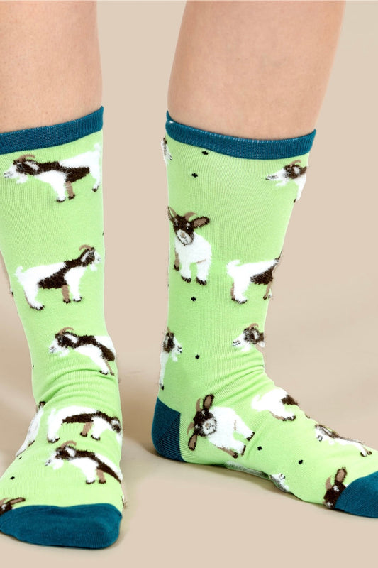 Pavillion Pets Goats Crew Socks