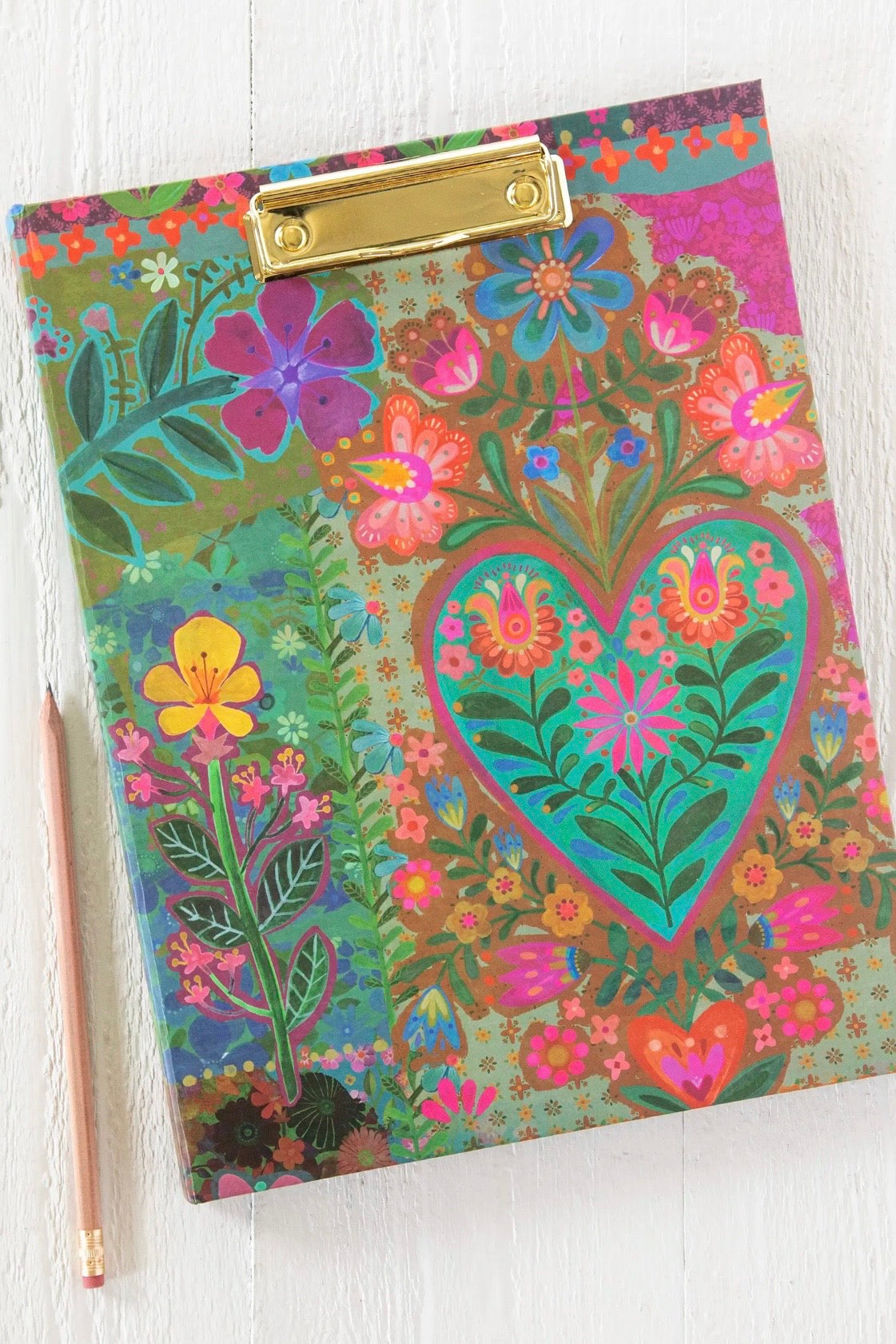 Natural Life Clipfolio- Teal Heart