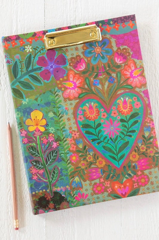 Natural Life Clipfolio- Teal Heart