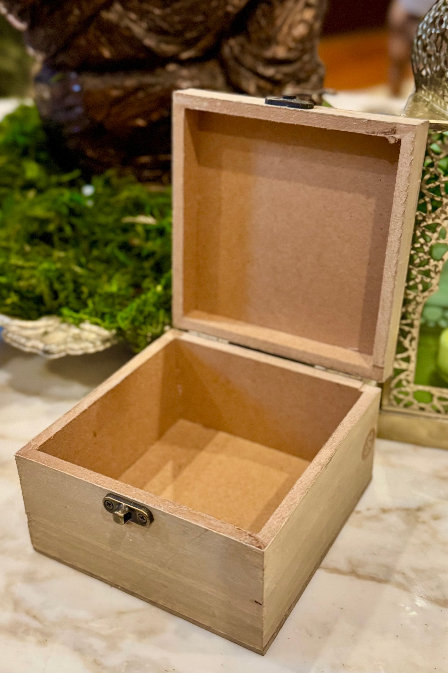 Golden Cross Wood Box (Coral) by Candice Boatright