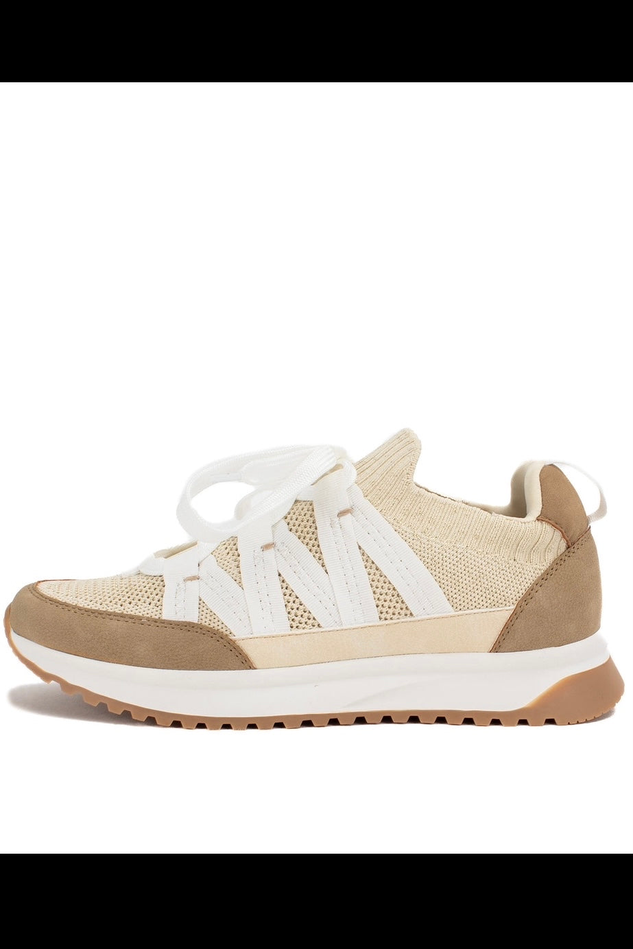 Yellow Box Rocco Sportknit Sneaker in Ivory