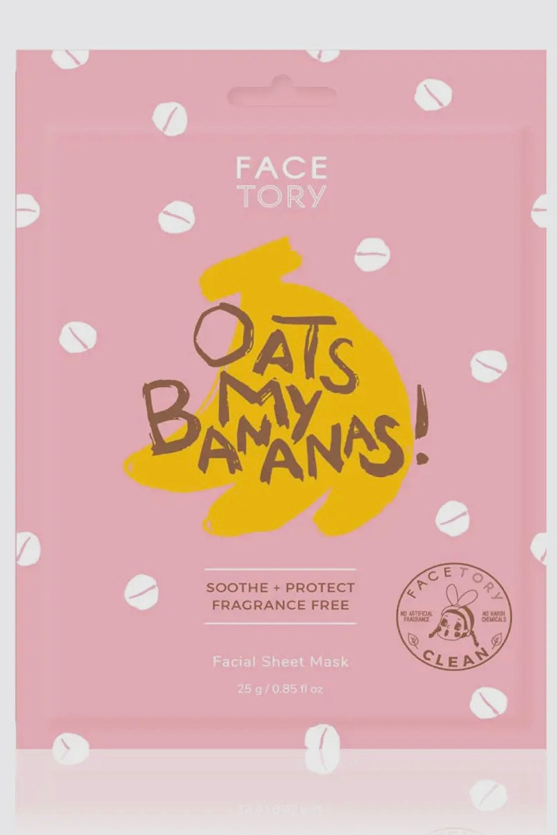 FaceTory Oats My Bananas Soothing & Protecting Sheet Mask- Korean Beauty