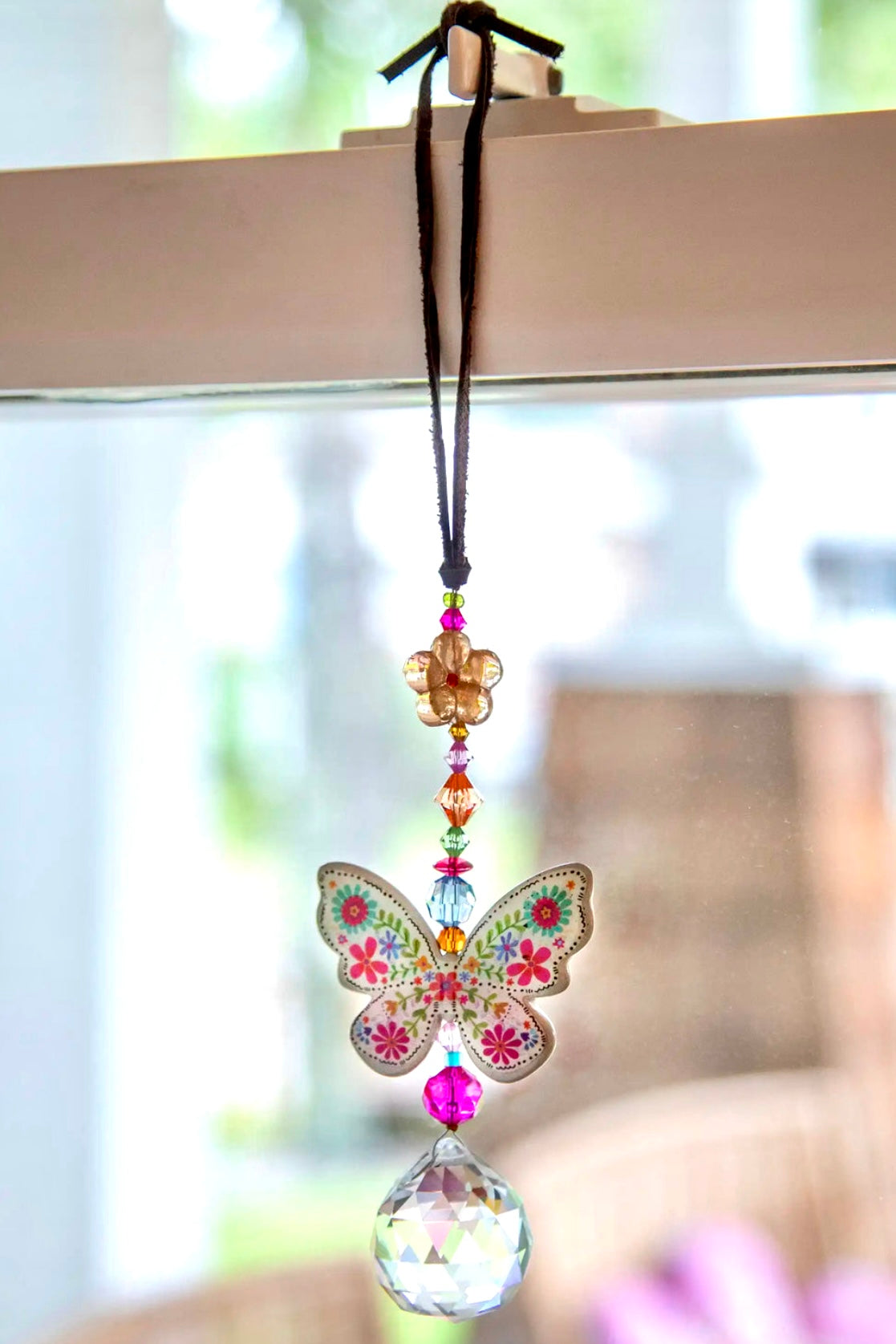 Natural Life Sun Catcher Car Charm- Butterfly