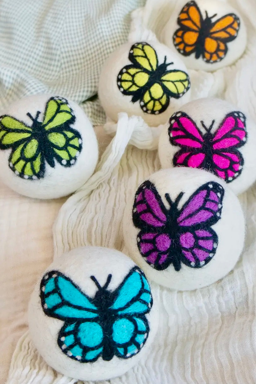 Eco Friendly Wool Dryer Balls by Friendsheep Butterflies