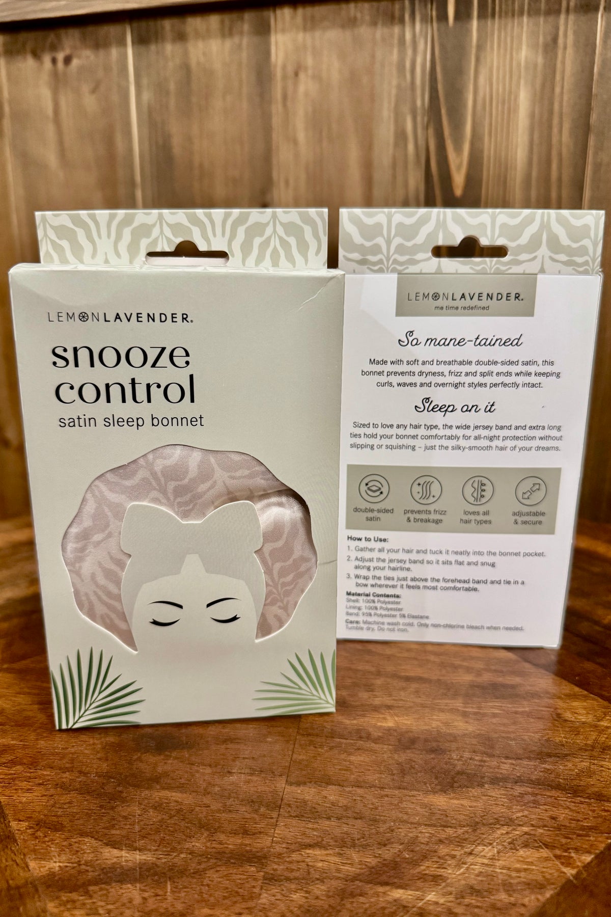Lemon Lavender Snooze Control Satin Sleep Bonnet