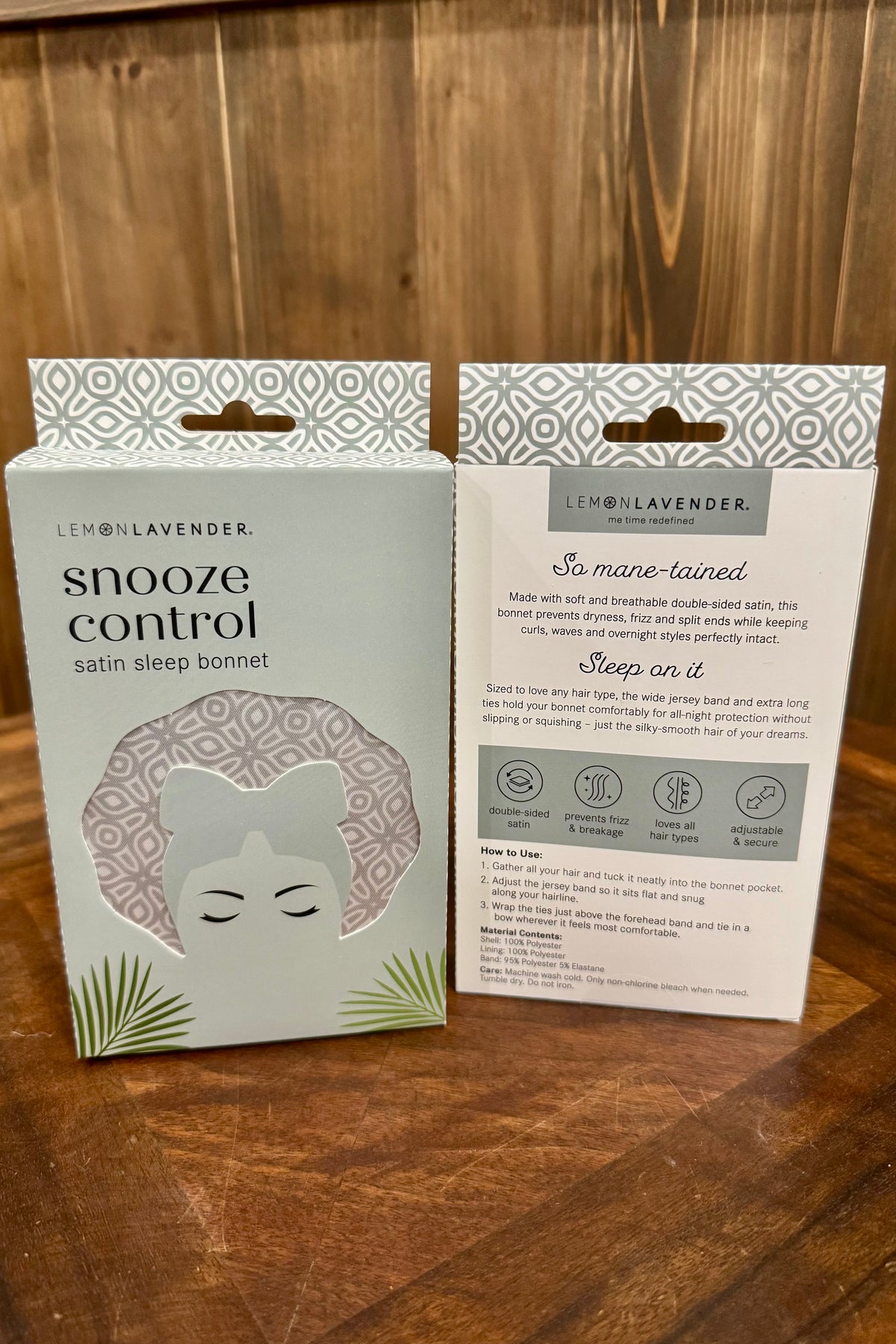 Lemon Lavender Snooze Control Satin Sleep Bonnet