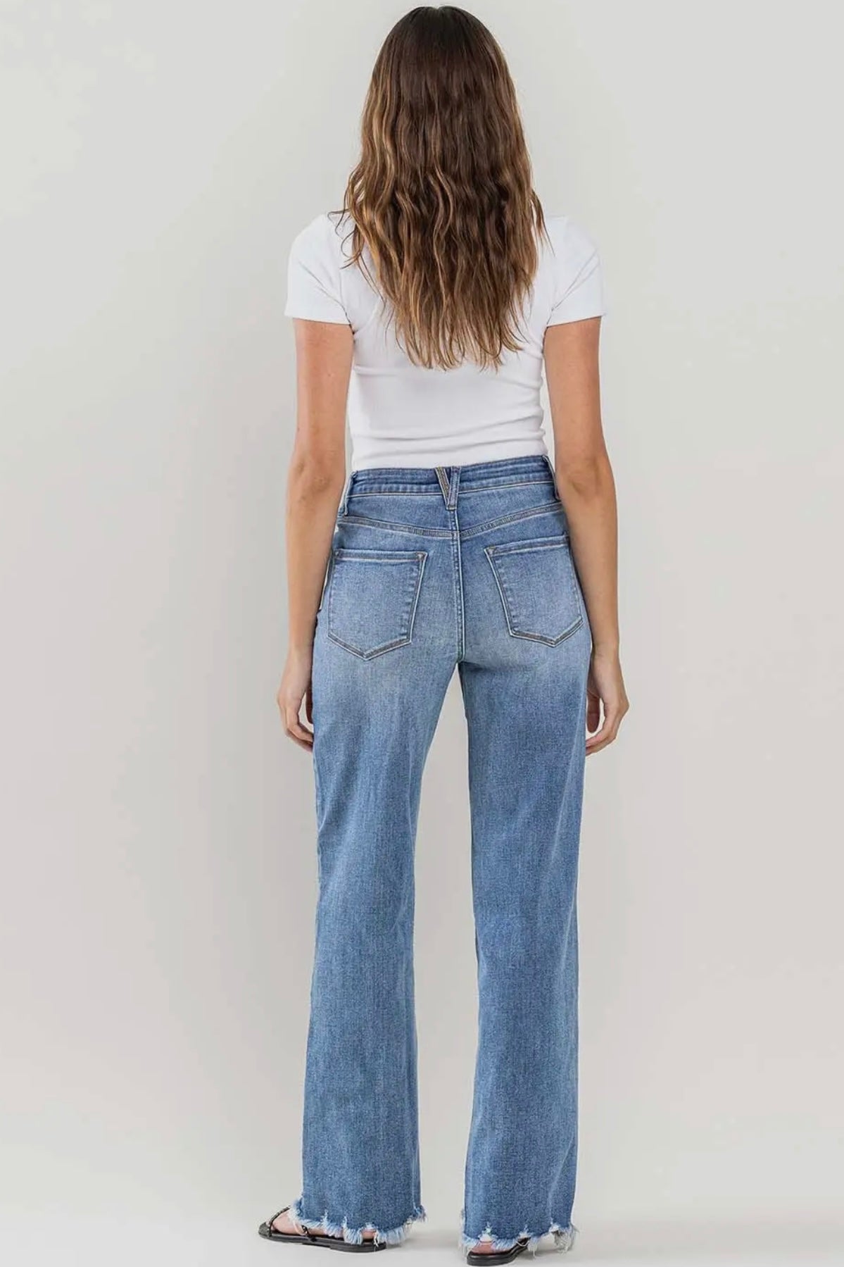 90s Vintage Loose Fit High Rise Stretch Jean with Tummy Control