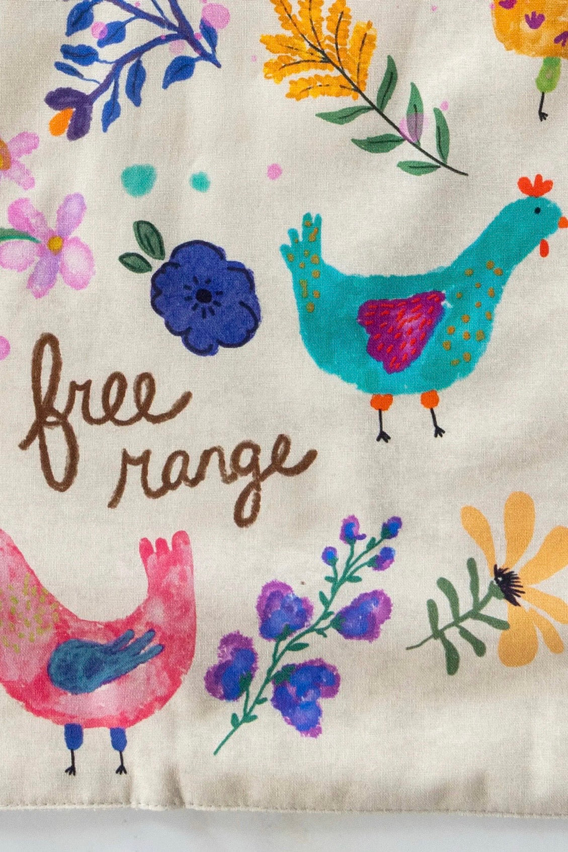 Natural Life Cotton Dish Towel-Chickens